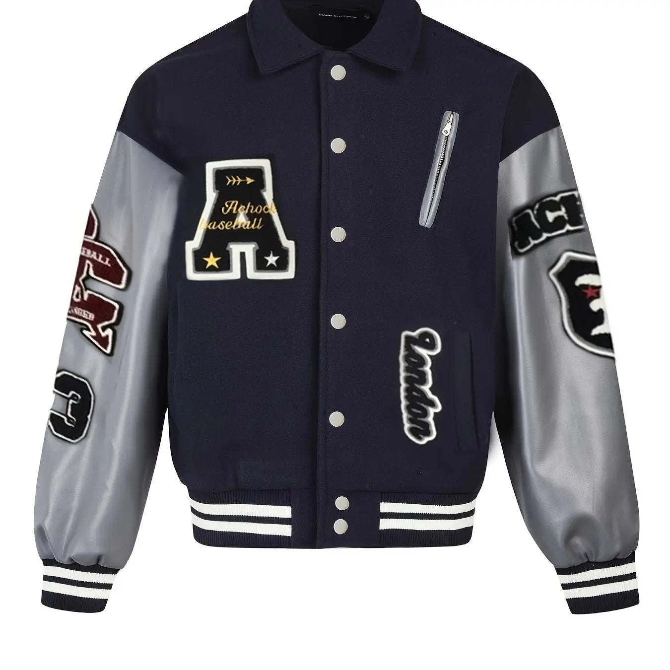Pluto Adjacent Varsity Baseball Jacket Pluto Clo uk | Official Website