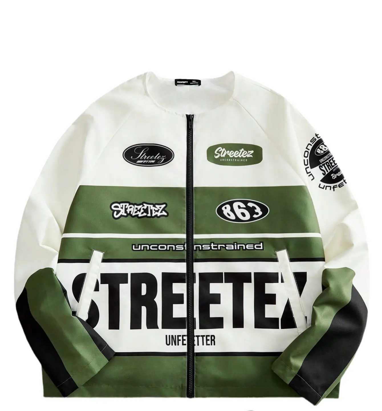Pluto Streetez Mens Leather Biker Jacket Manfinity