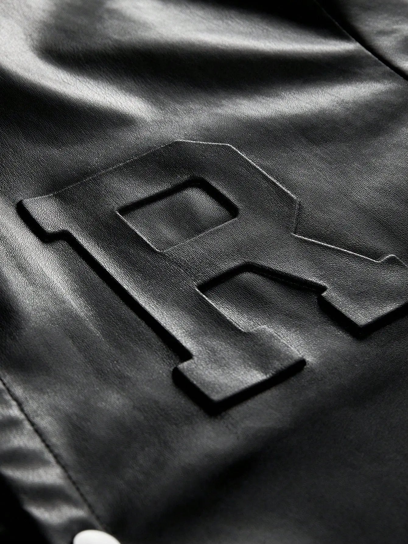 Pluto Relentless Black Leather jacket Shirt Manfinity