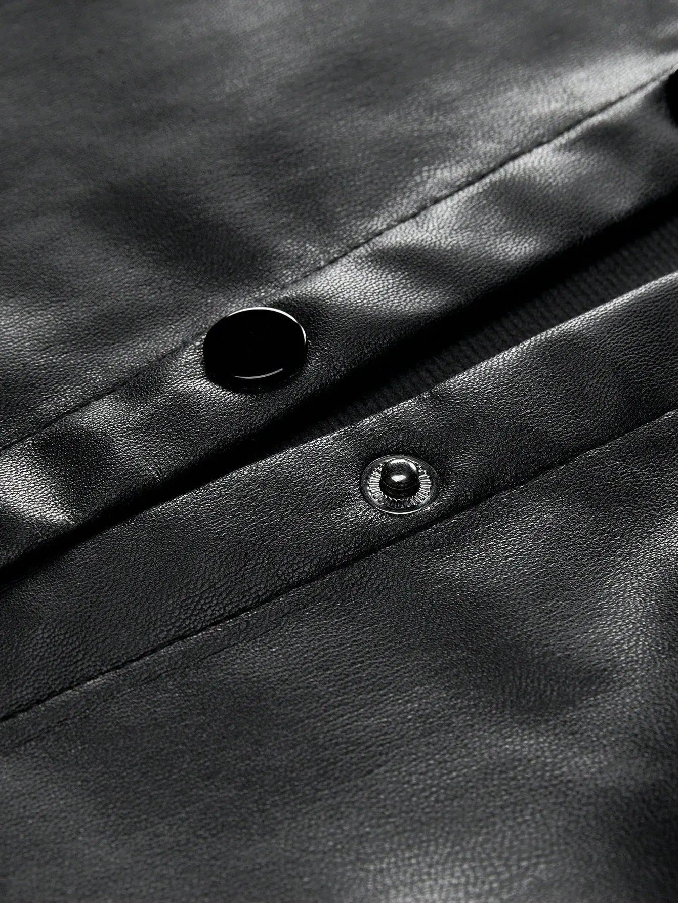 Pluto Relentless Black Leather jacket Shirt Manfinity