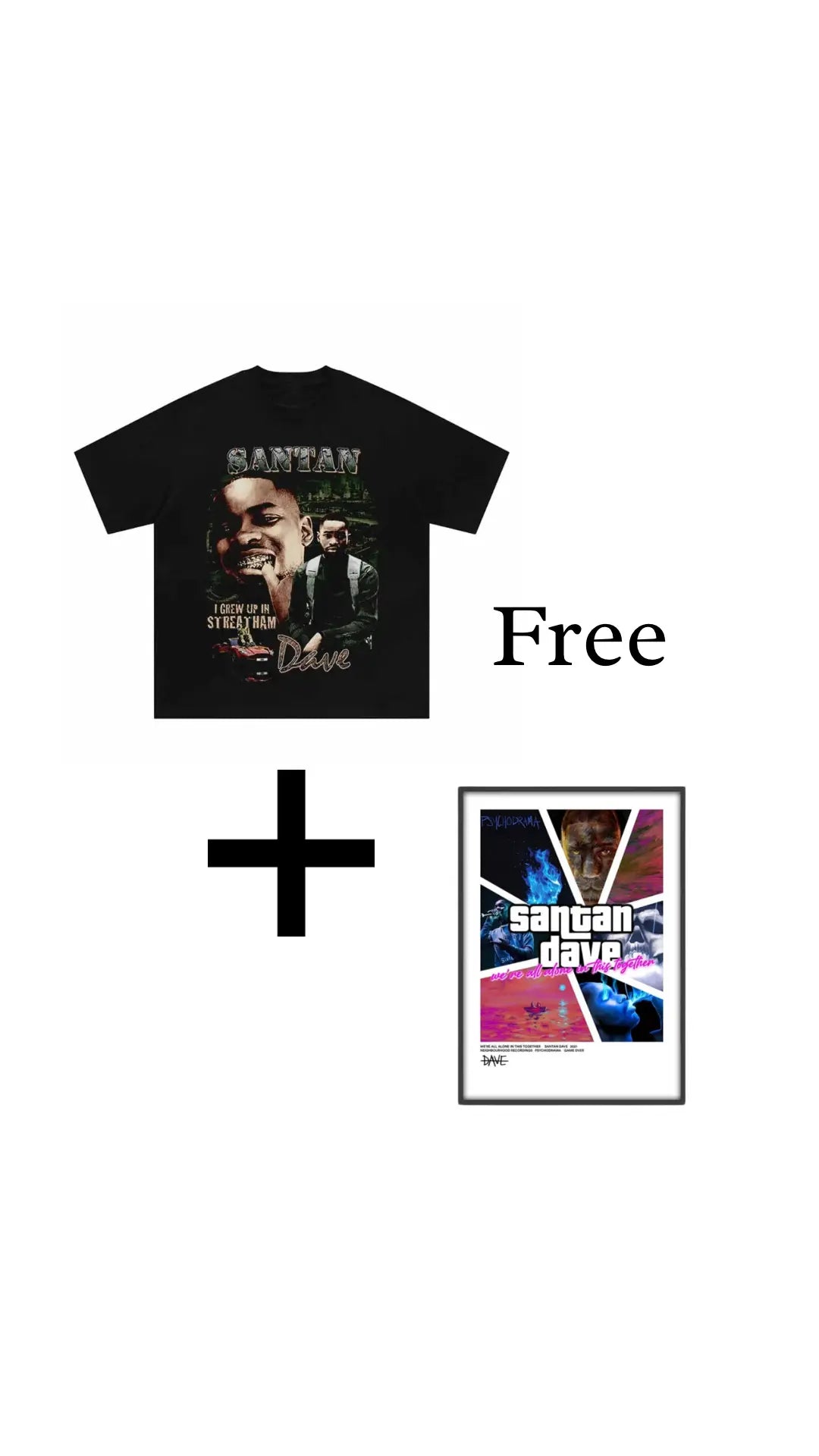 Dave Homage Graphic Tee (+ Free Poster Art) Pluto Clo uk | Official Website