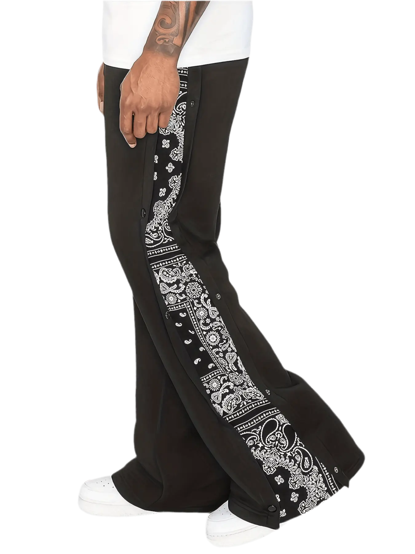Pluto Paisley Panel Flared joggers Pluto Clo uk | Official Website