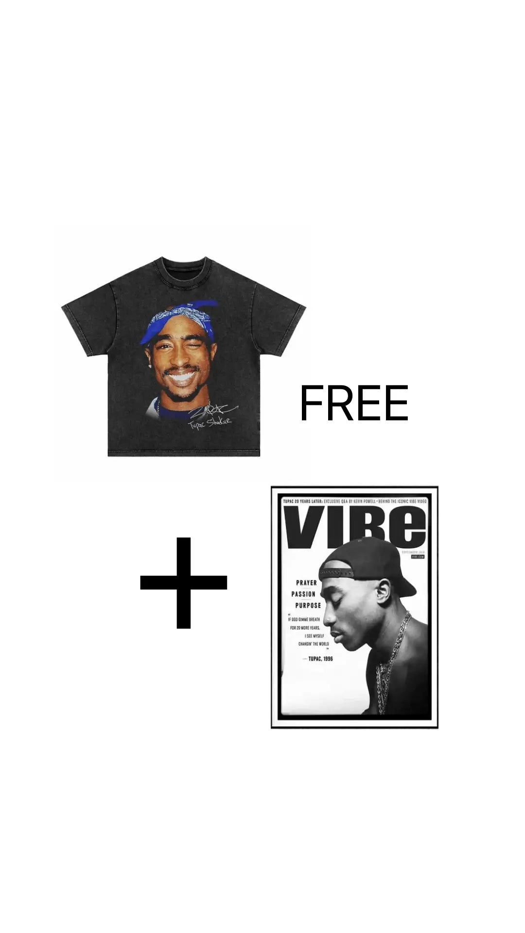 Tupac Homage Graphic Tee (+ Free Poster Art) Pluto Clo uk | Official Website