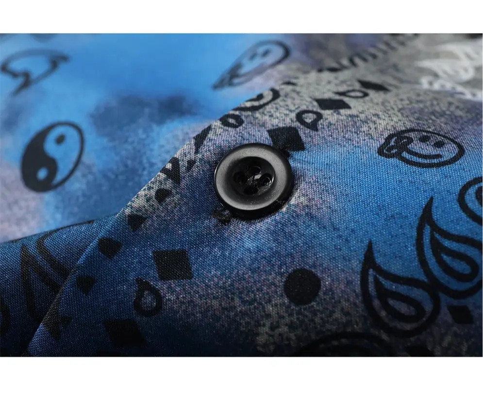 Pluto Crippin’ Blue and Silver Tie Dye Bandana Paisley Shirt Pluto Clo uk | Official Website