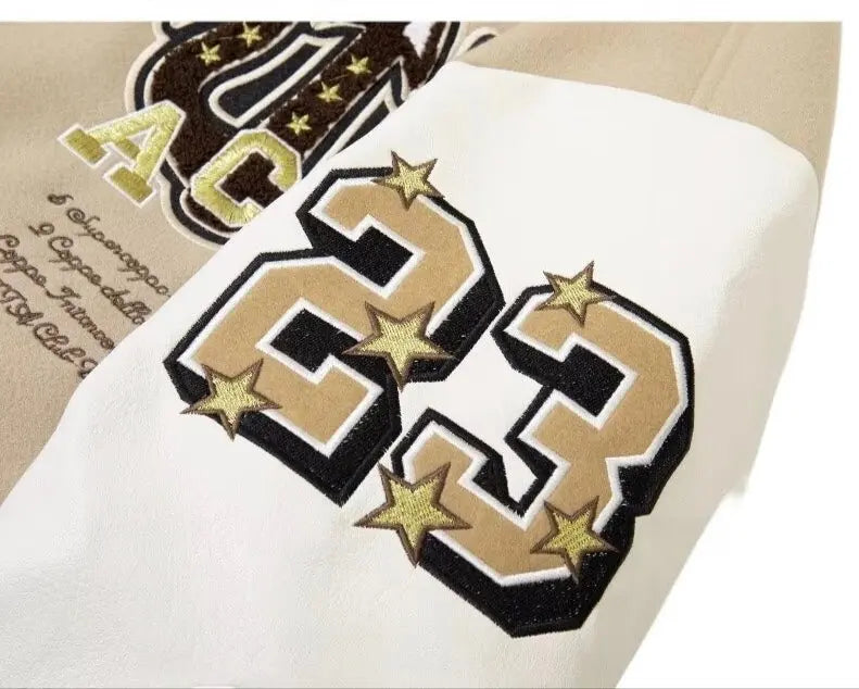 Pluto Ac Milan Varsity Jacket Beige Pluto Clo uk | Official Website