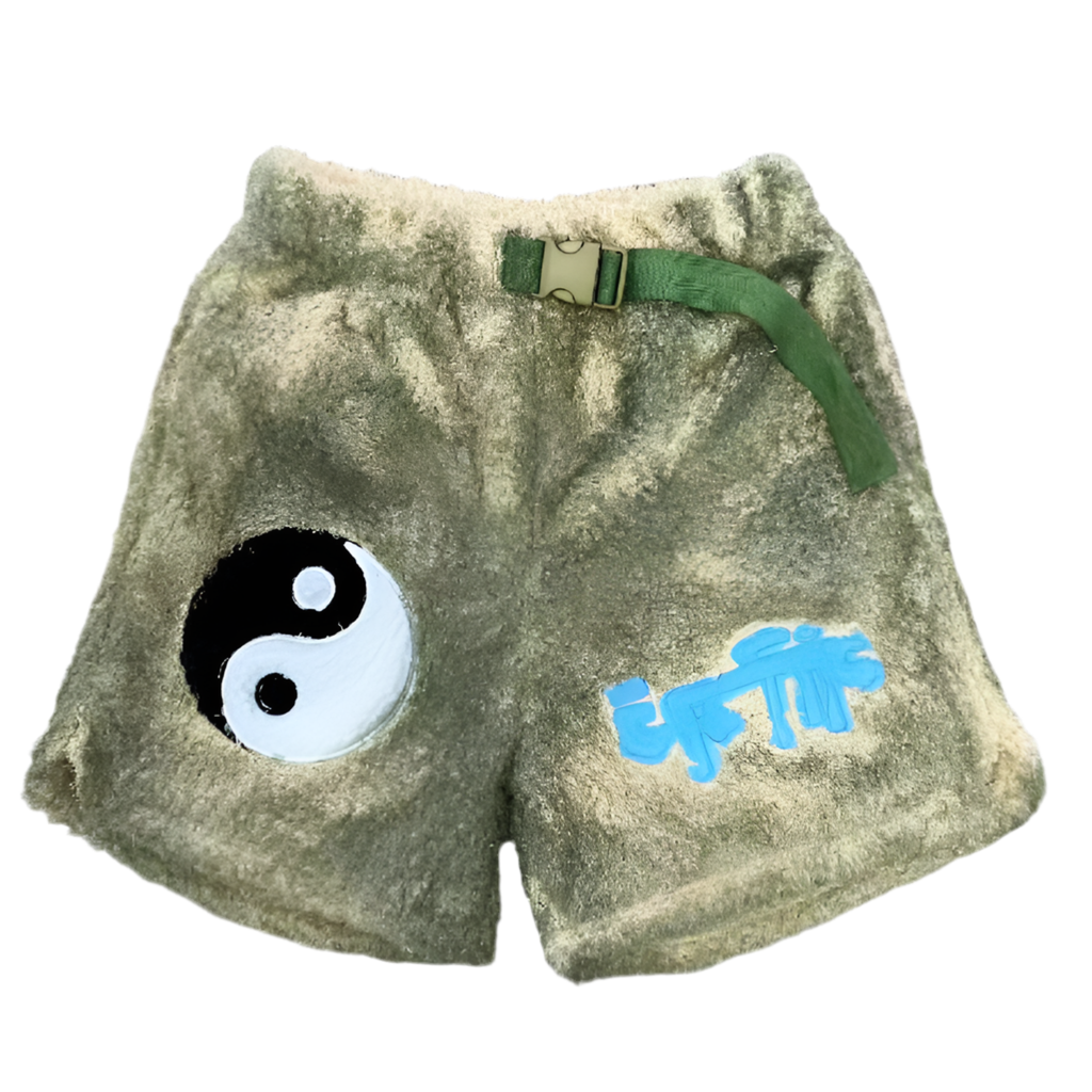 Pluto Fuzzy Plush Ying yang Fur abstract shorts Pluto Clo uk | Official Website