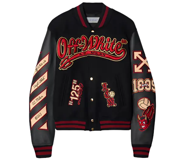 Pluto Ac Milan Varsity Jacket BLK Pluto Clo uk | Official Website