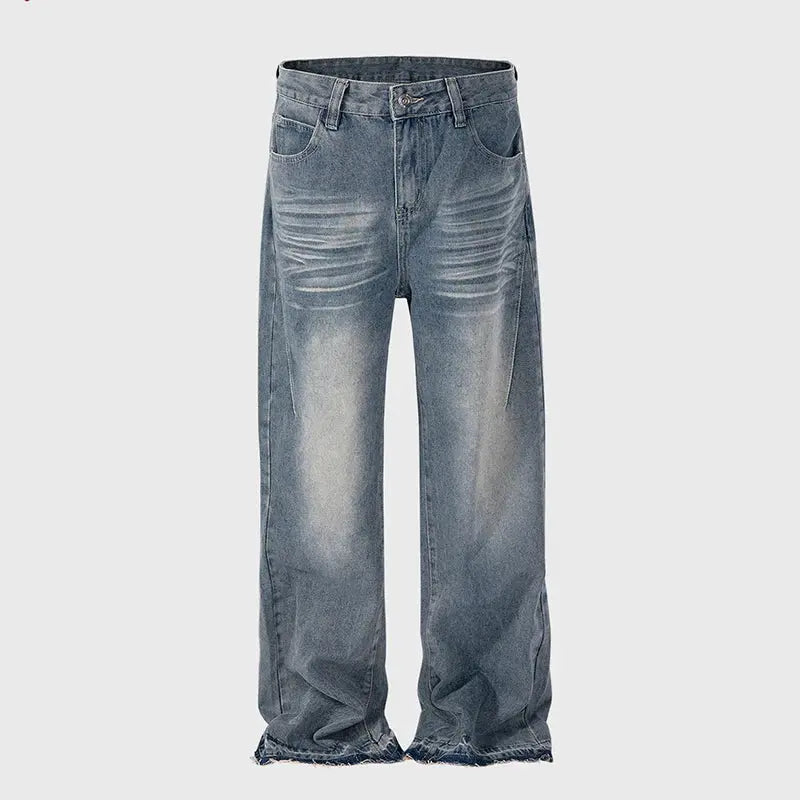 Pluto Simple High End Texture Blue Mens Straight Jeans Pluto Clo uk | Official Website