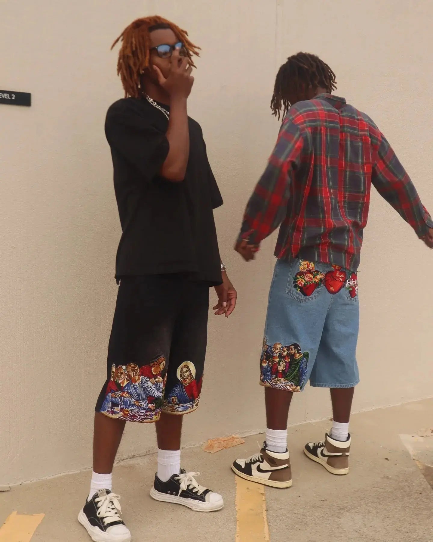 Pluto Last Supper Graphic Jorts Unisex Shorts Pluto Clo uk | Official Website