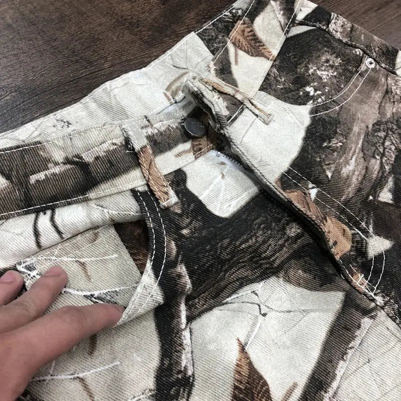 Pluto Autumn light camo patterned Men Cargo Pants Pluto Clo uk | Official Website