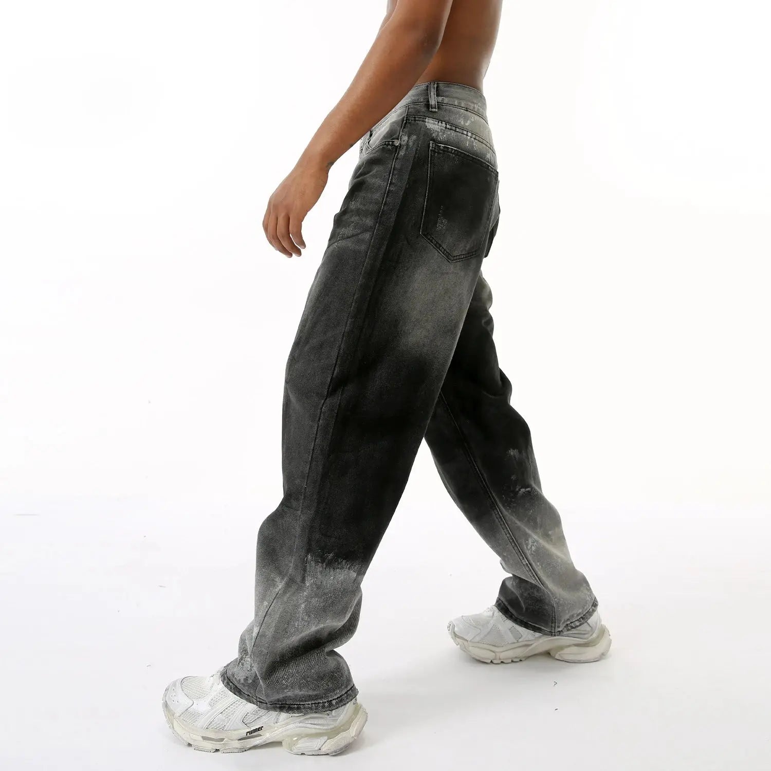 Pluto High street coal exchange 2Tone straight leg jeans Pluto Clo uk | Official Website