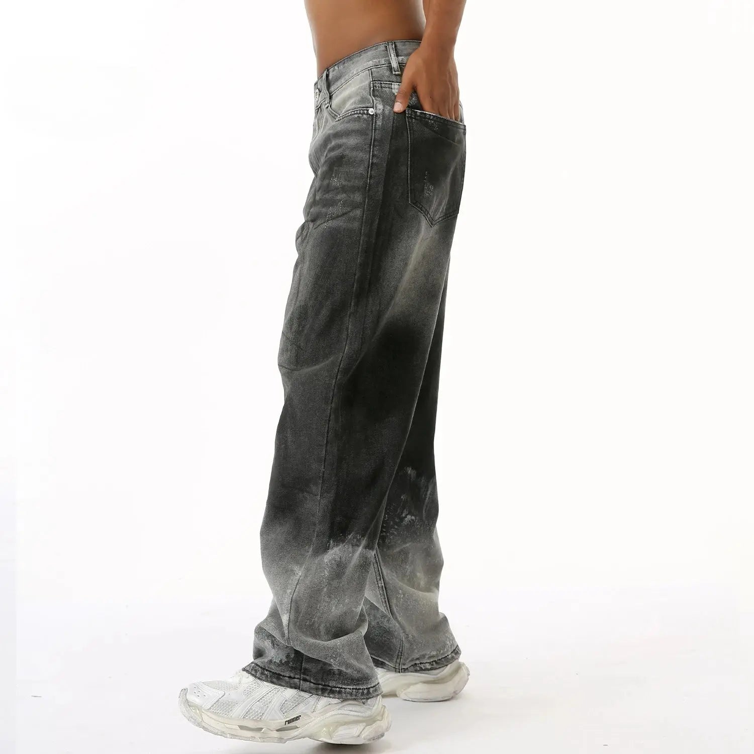 Pluto High street coal exchange 2Tone straight leg jeans Pluto Clo uk | Official Website