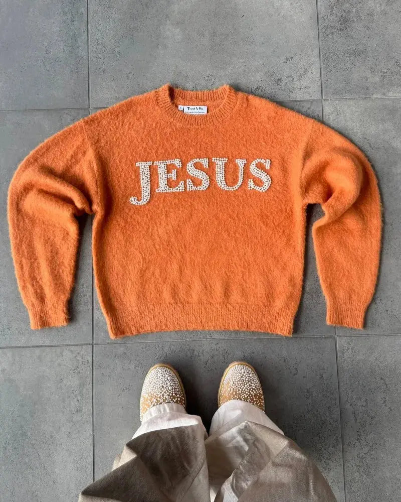 Pluto Jesus “Trust in Him” crewneck Jumper Pluto Clo uk | Official Website
