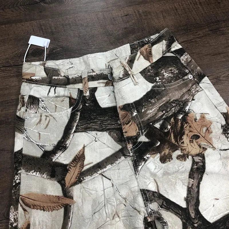 Pluto Autumn light camo patterned Men Cargo Pants Pluto Clo uk | Official Website