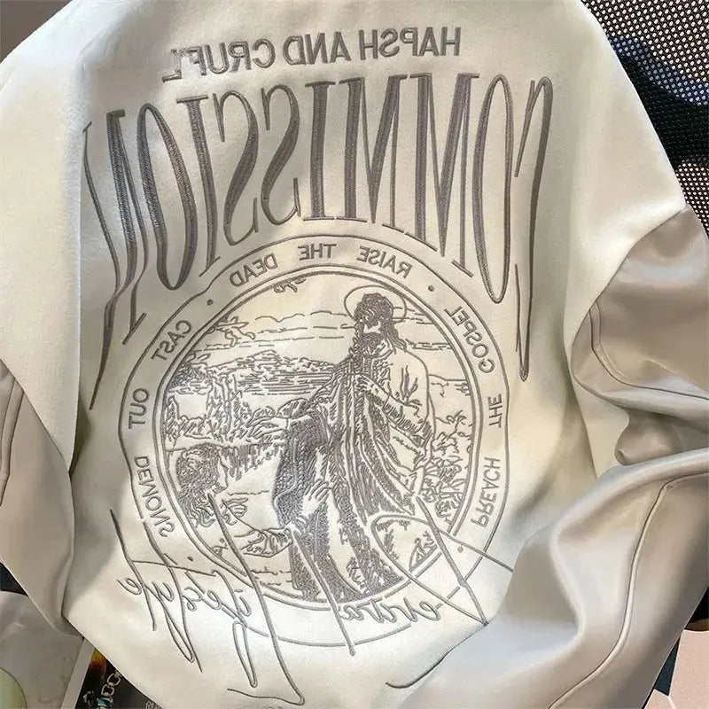 Hiphop Men Women Baseball Jacket Ruppy Shuai Fried Street Splice Motorcycle Jacket Couple Dress Korean Fashion Varsity Coats Pluto Clo uk | Official Website