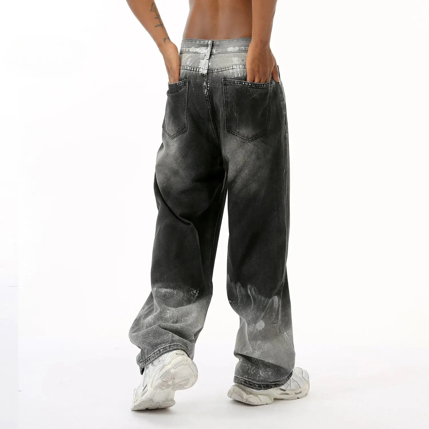 Pluto High street coal exchange 2Tone straight leg jeans Pluto Clo uk | Official Website