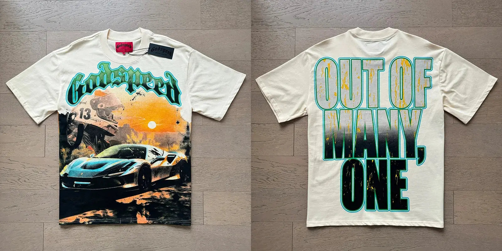 Pluto GodSpeed Sunset Drive Graphic Streetwear T-Shirt Pluto Clo uk | Official Website