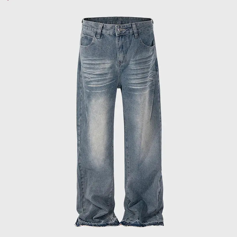 Pluto Simple High End Texture Blue Mens Straight Jeans Pluto Clo uk | Official Website