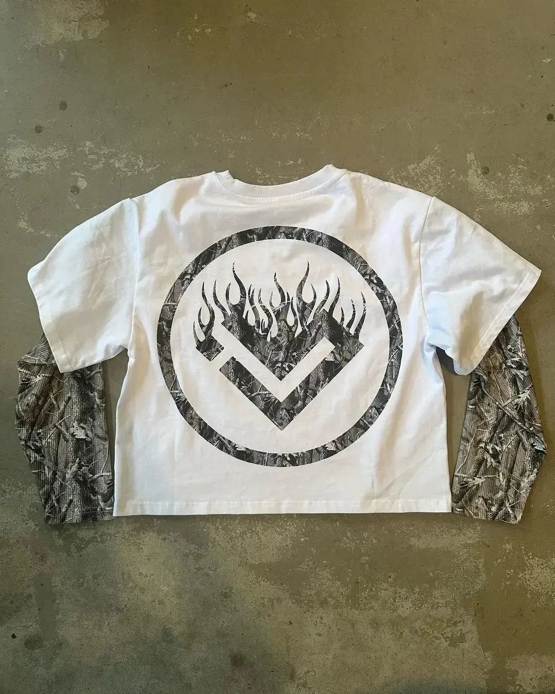 Pluto Mashallah Street Camo Splicing T-Shirt Pluto Clo uk | Official Website