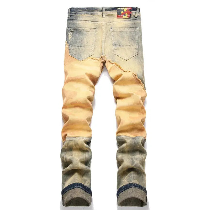Pluto Spliced Sand Slim fit Dirty jeans Pluto Clo uk | Official Website