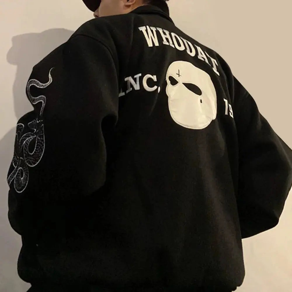 Pluto Who Dat Knockback Mens Baseball Jacket Pluto Clo uk | Official Website