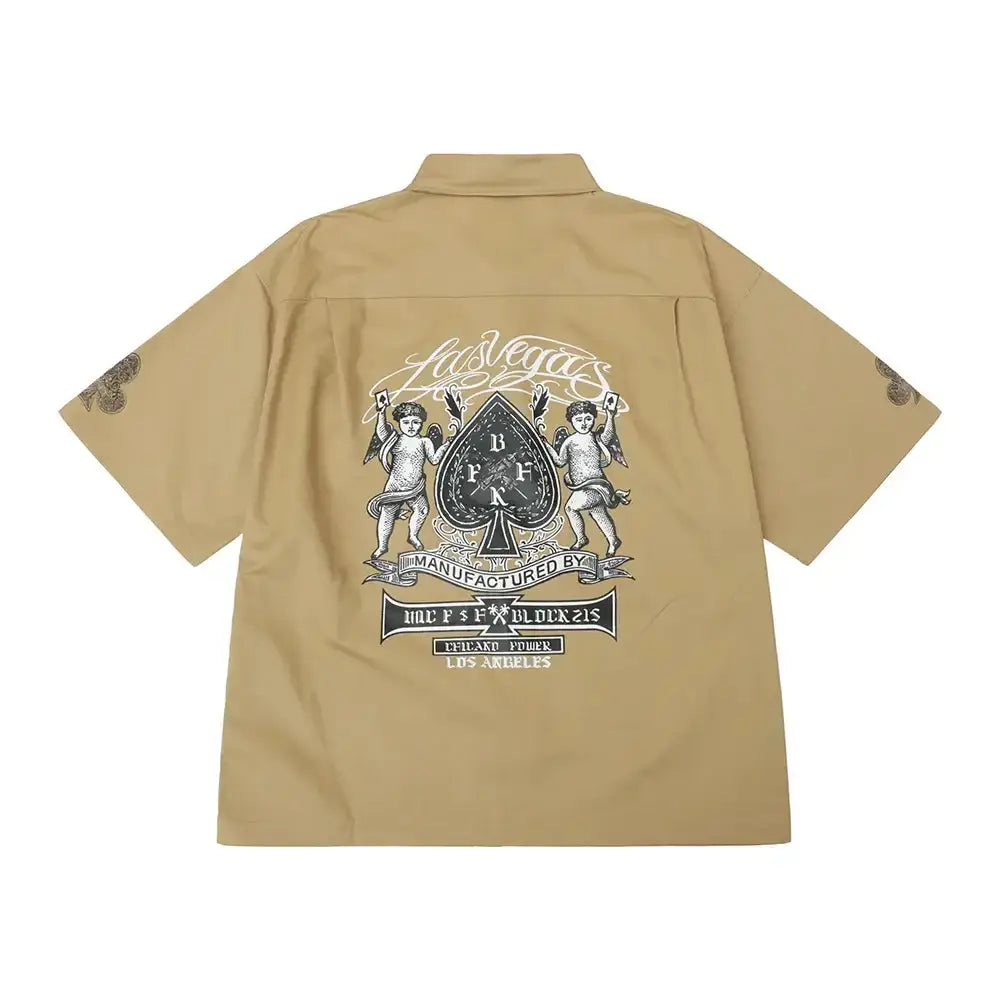 Pluto Ace of Spades Short Sleeve Shirt Pluto Clo uk | Official Website