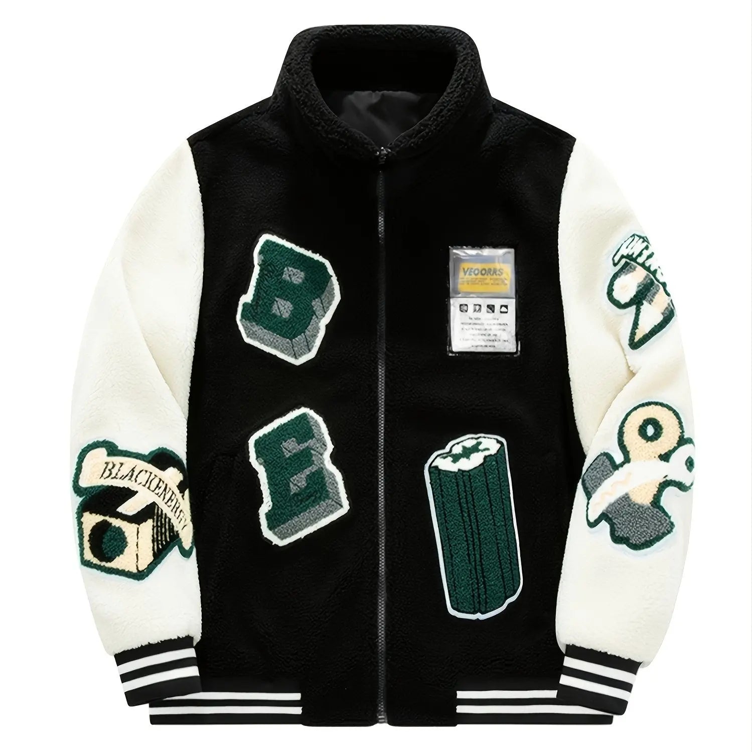 Pluto Polar Fleece Hybrid Varsity Jacket Pluto Clo uk | Official Website