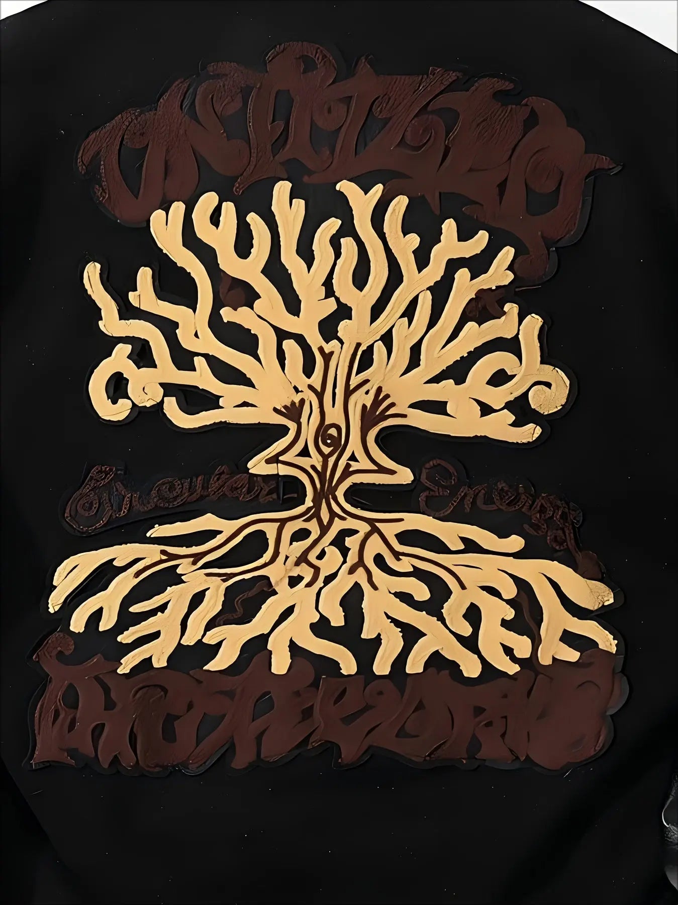 Pluto Belong Black/Brown Varsity Jacket Pluto Clo uk | Official Website