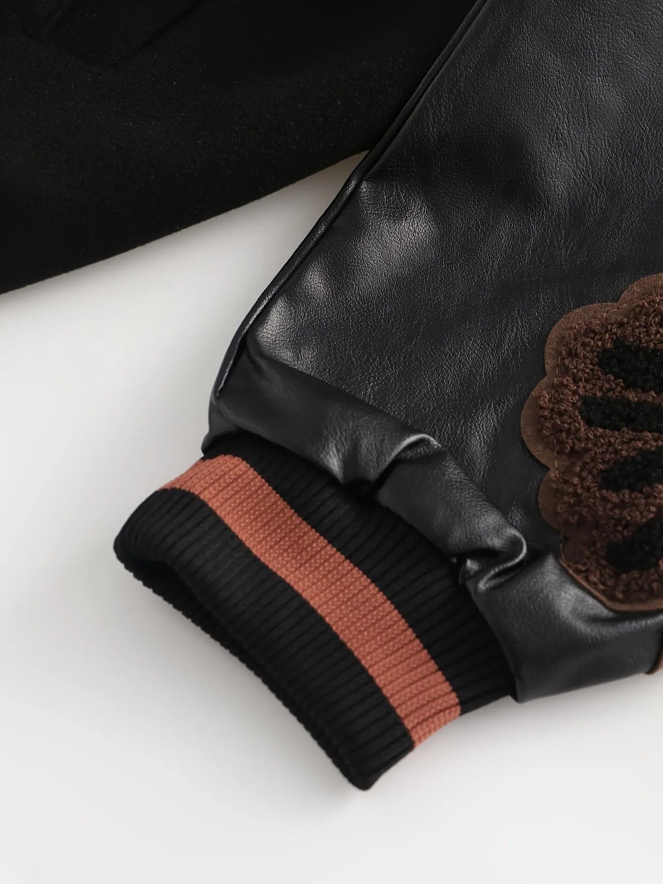 Pluto Belong Black/Brown Varsity Jacket Pluto Clo uk | Official Website