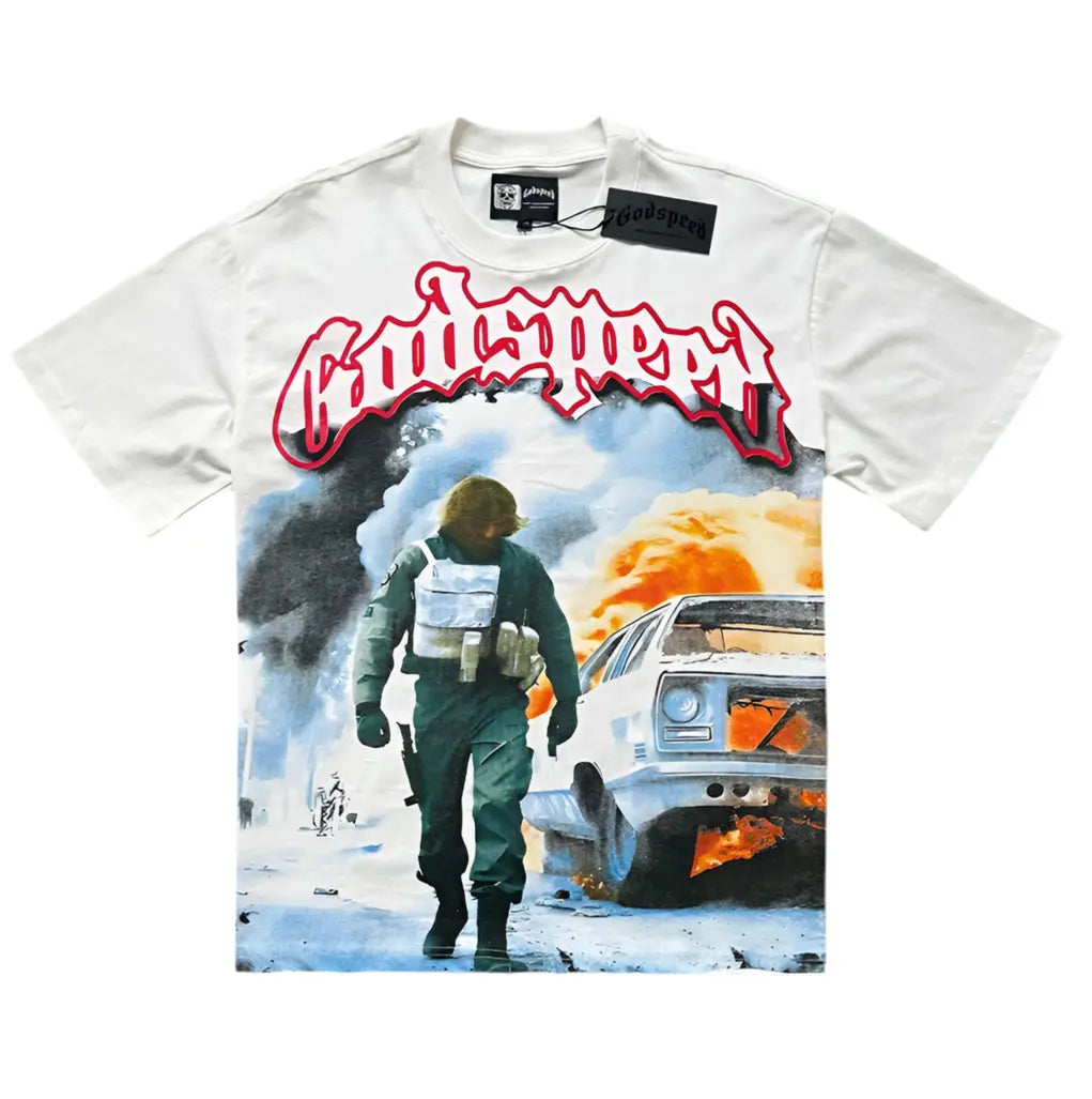 Pluto GodSpeed Aftermath Debris Graphic T-Shirt White Pluto Clo uk | Official Website