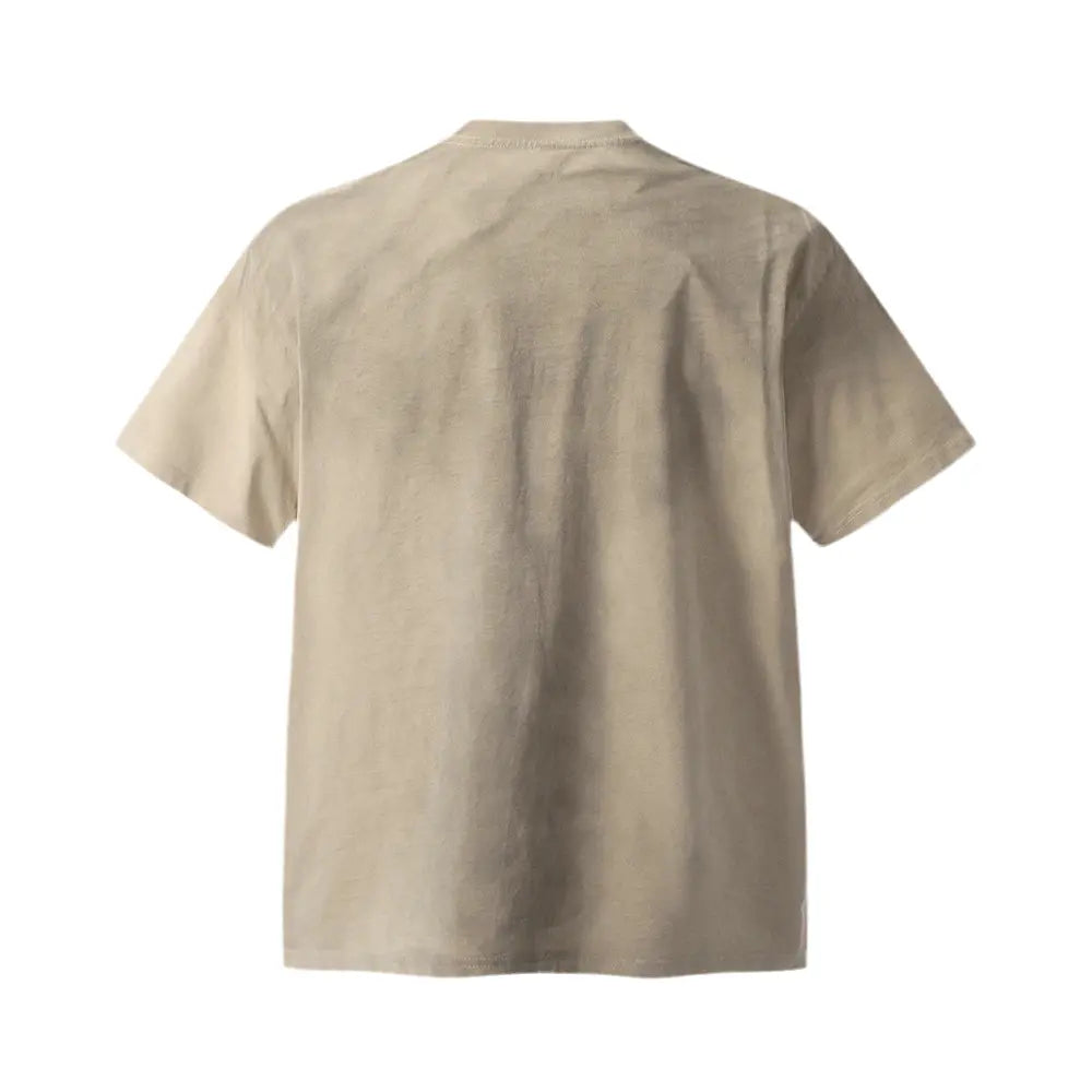 Pluto Test my Temper Distressed Short Sleeve T-shirt Mens Letter Print Retro Streetwear T-Shirt Pluto Clo uk | Official Website