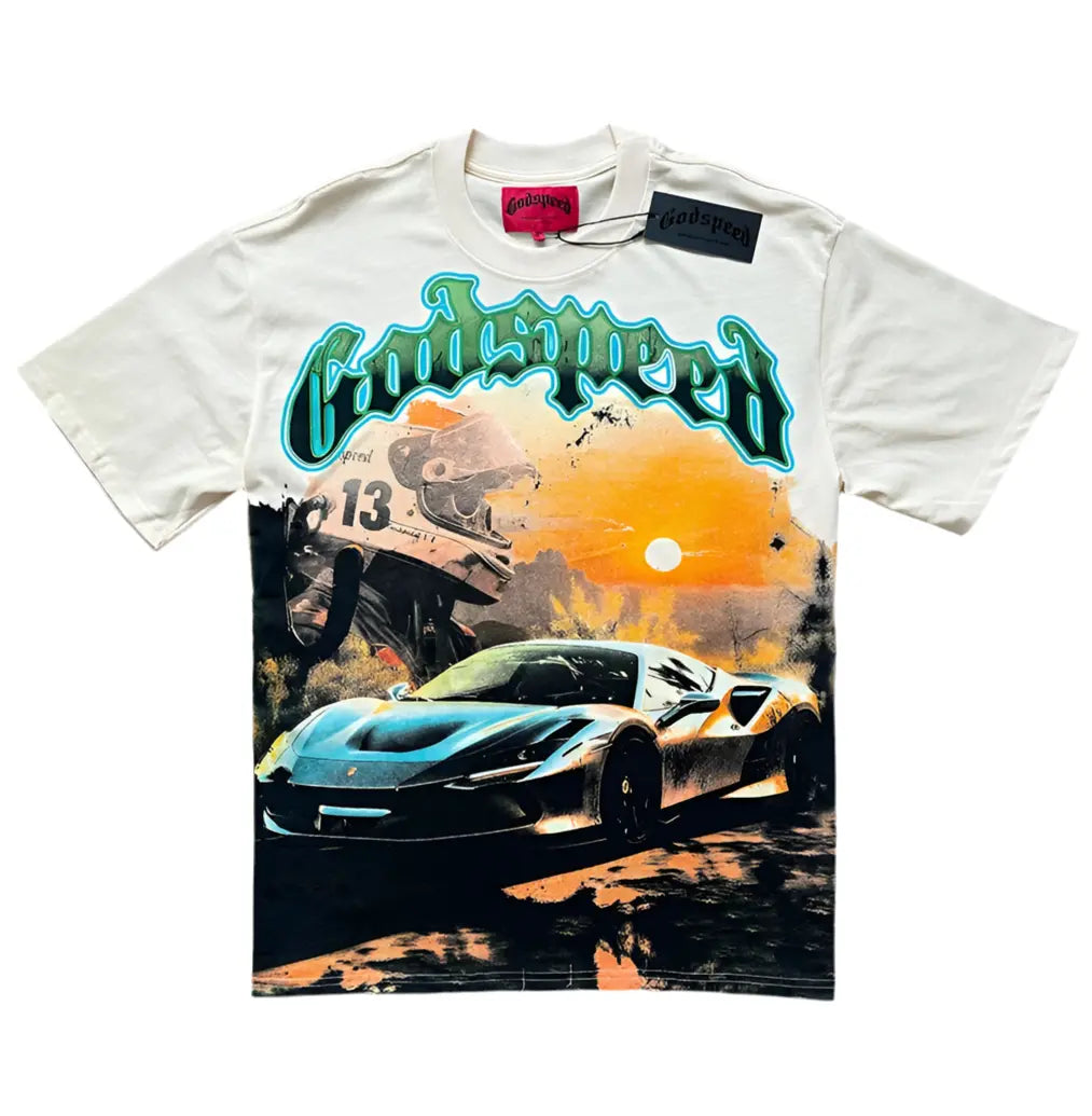 Pluto GodSpeed Sunset Drive Graphic Streetwear T-Shirt Pluto Clo uk | Official Website