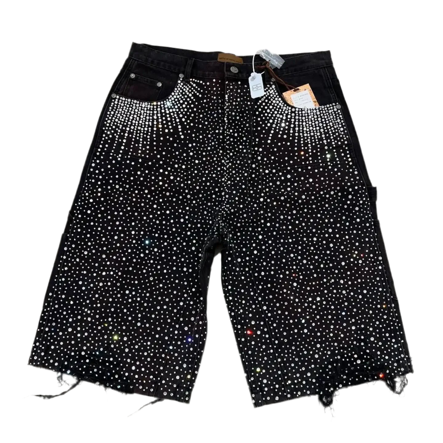 Pluto Cow boy Rhinestone Men’s Streetwear shorts Black/ Grey-Purple Pluto Clo uk | Official Website
