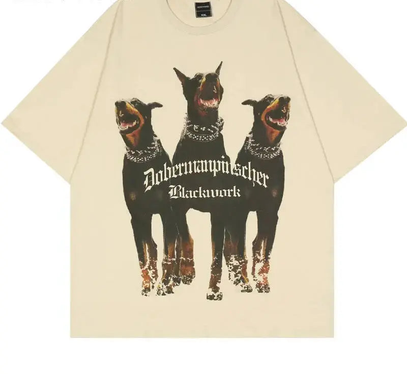 Pluto Doberman Protection Oversized T-Shirt Pluto Clo uk | Official Website