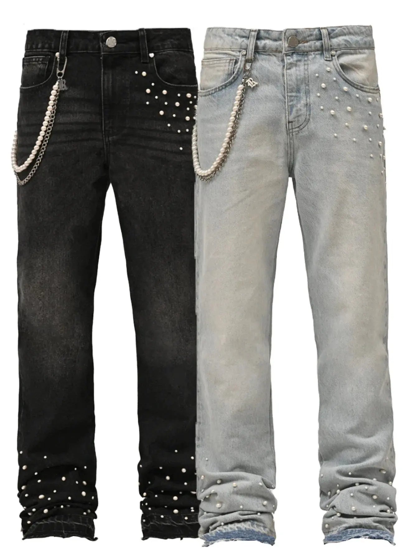 Pluto Rockstar Rated Obsidian Distressed Vintage Black Denim Pants for Men Pluto Clo uk | Official Website