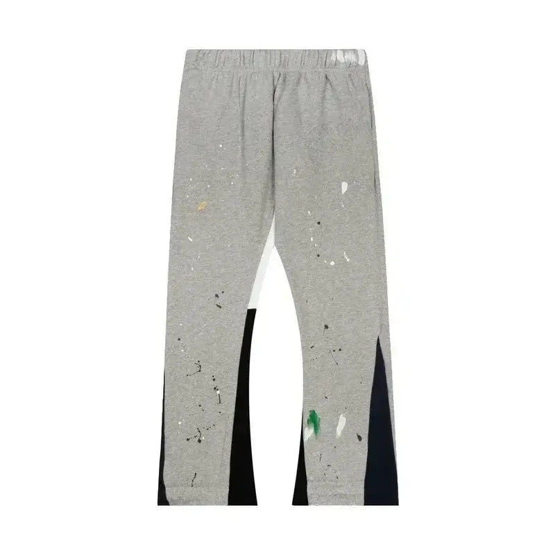 Pluto Retro Tie Dye Graffiti panel Flared Joggers Pluto Clo uk | Official Website