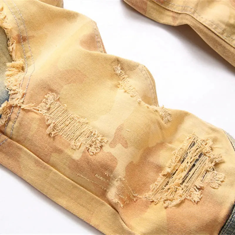 Pluto Spliced Sand Slim fit Dirty jeans Pluto Clo uk | Official Website