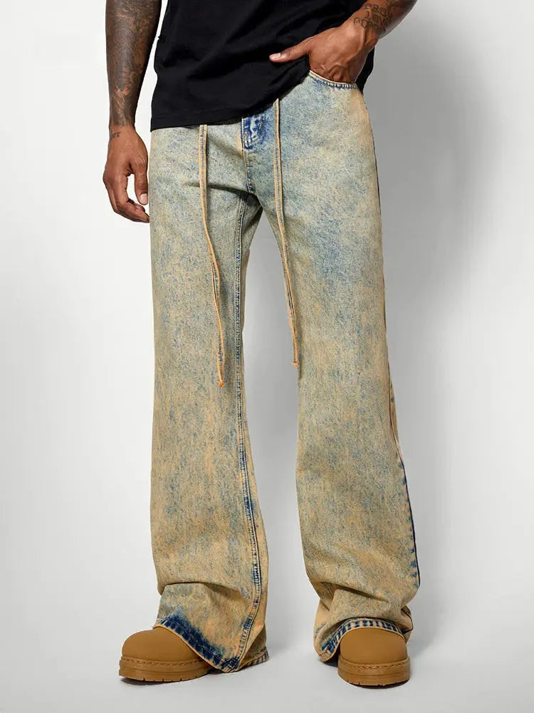 Pluto Sandy Junkyard Flare Jeans Pluto Clo uk | Official Website