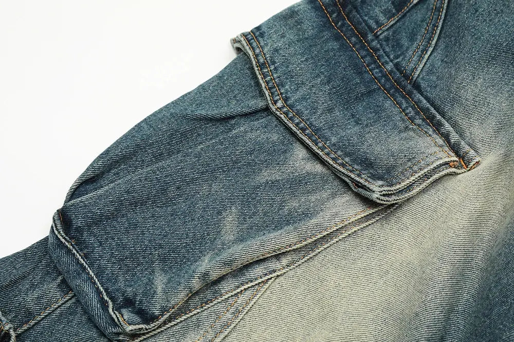 Pluto Rogue Pleated Worker Baggy Denim jeans Pluto Clo uk | Official Website