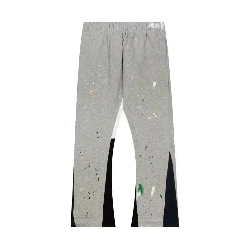Pluto Retro Tie Dye Graffiti panel Flared Joggers Pluto Clo uk | Official Website