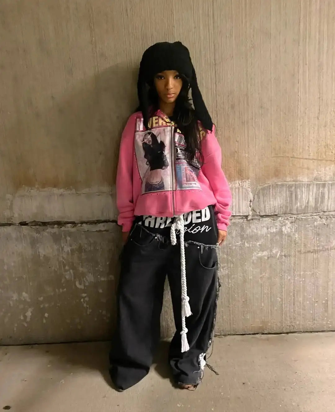 Pluto Magazine In Versailles Y2K Zip-Up Hoodie — Oversized Streetwear Graphic Zip Hoodie for Men & Women | Vintage Aesthetic (S–XL) Pluto Clo uk | Official Website