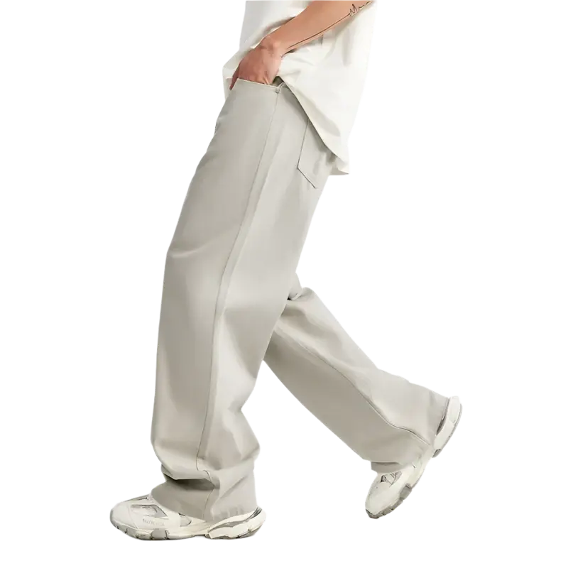 Pluto Light Grey Distressed Wideleg Jeans Pluto Clo uk | Official Website