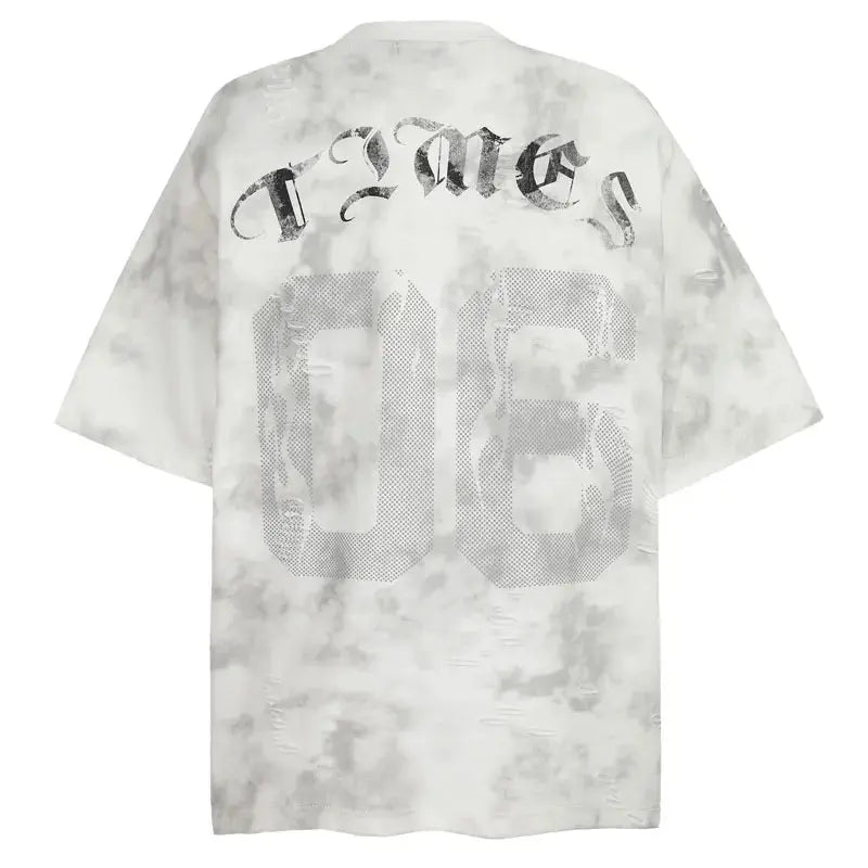 Pluto Times of Smoke washed Jersey T-Shirt Black/white Pluto Clo uk | Official Website