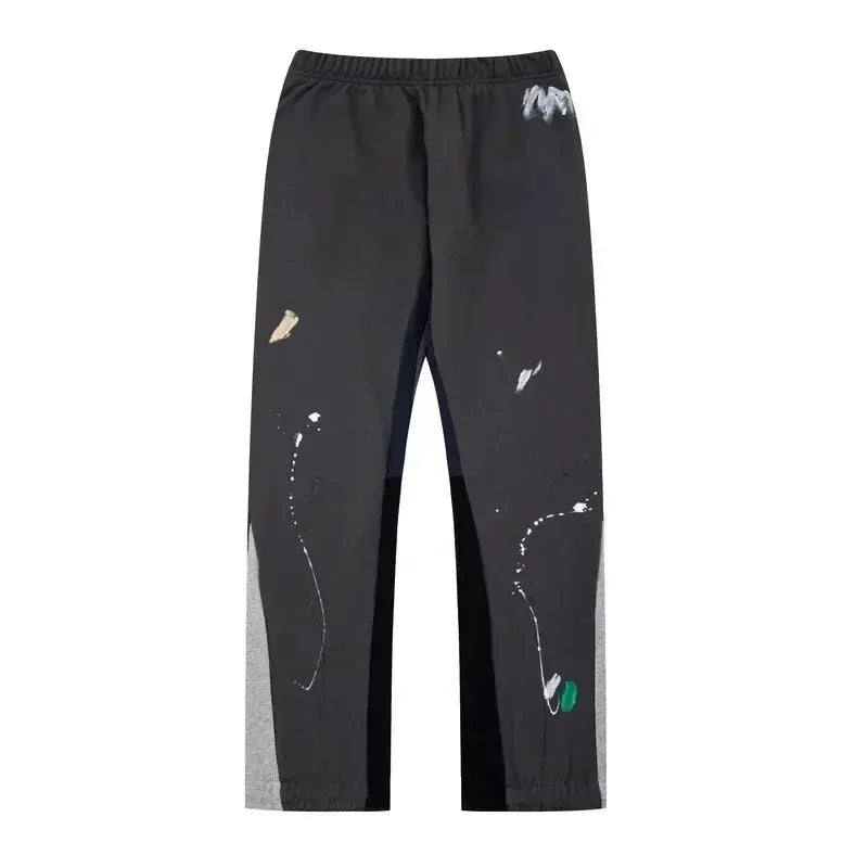 Pluto Retro Tie Dye Graffiti panel Flared Joggers Pluto Clo uk | Official Website