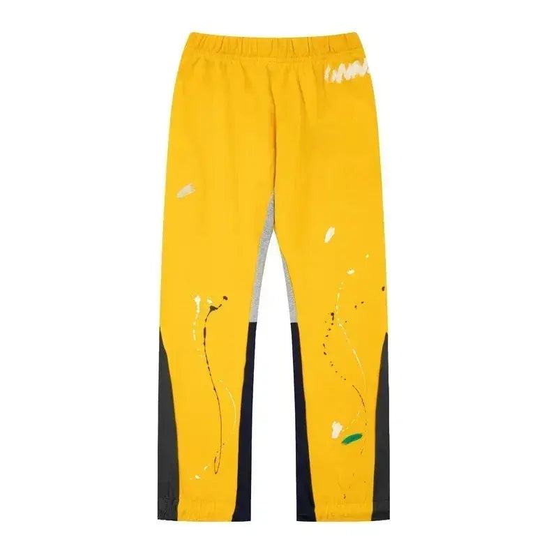 Pluto Retro Tie Dye Graffiti panel Flared Joggers Pluto Clo uk | Official Website