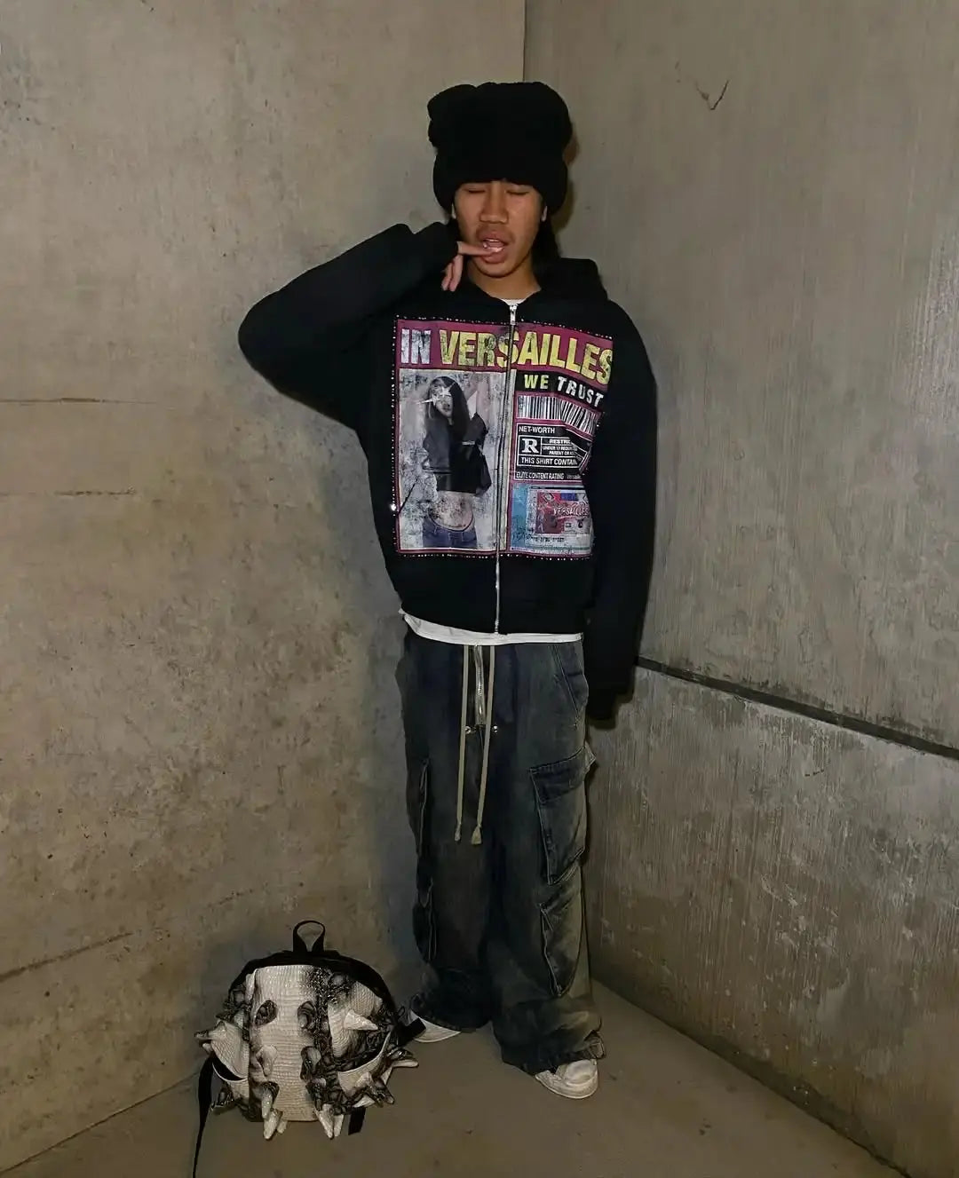 Pluto Magazine In Versailles Y2K Zip-Up Hoodie — Oversized Streetwear Graphic Zip Hoodie for Men & Women | Vintage Aesthetic (S–XL) Pluto Clo uk | Official Website