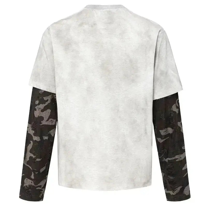 Pluto 72 Grunge Peice long Camo Sleeve T-Shirt Pluto Clo uk | Official Website