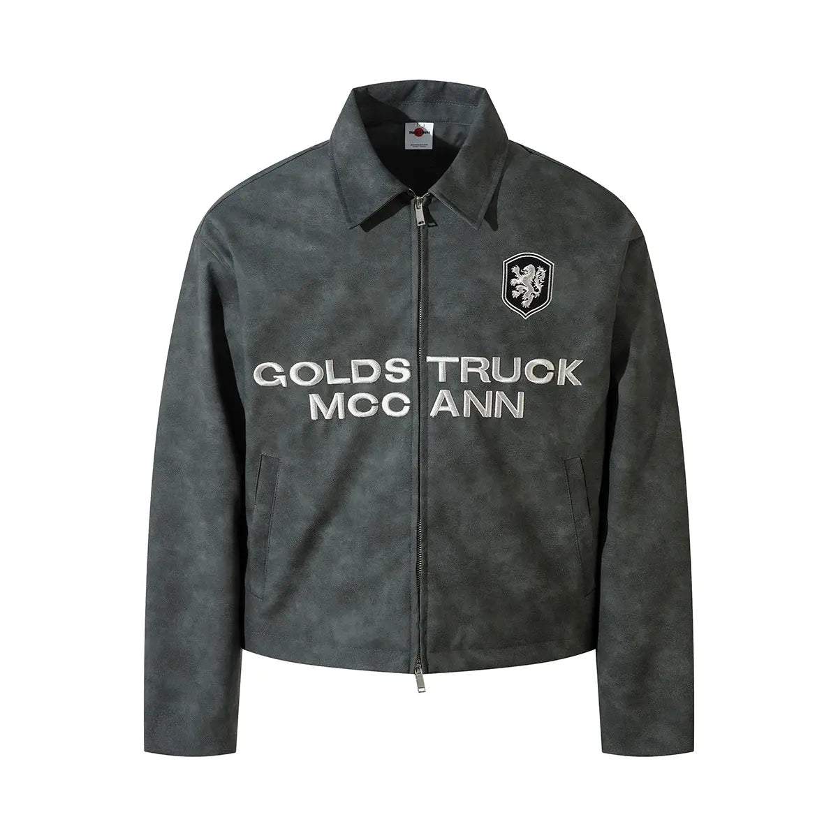 Pluto Gold Truck Boxy Leather Jacket Dark grey Pluto Clo uk | Official Website