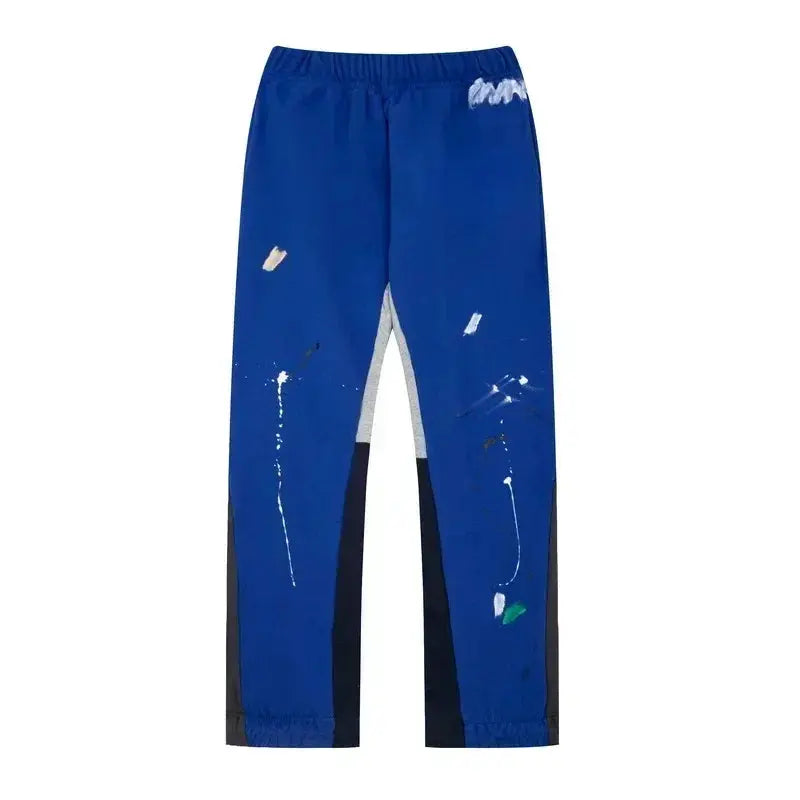 Pluto Retro Tie Dye Graffiti panel Flared Joggers Pluto Clo uk | Official Website