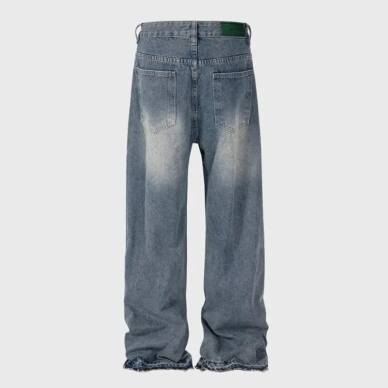 Pluto Simple High End Texture Blue Mens Straight Jeans Pluto Clo uk | Official Website